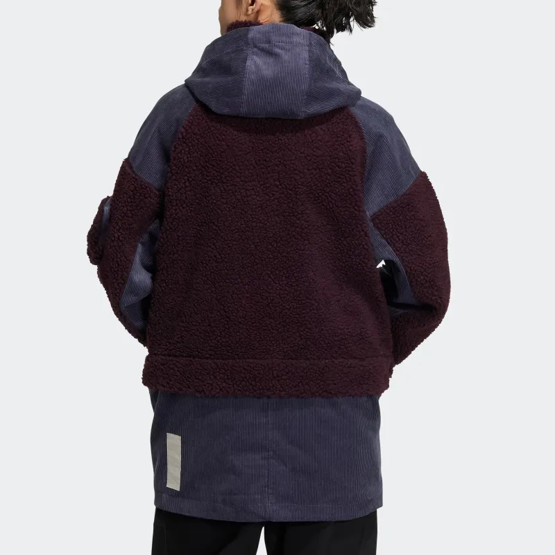 Adidas Jackets Men Dark Reddish Purple-2