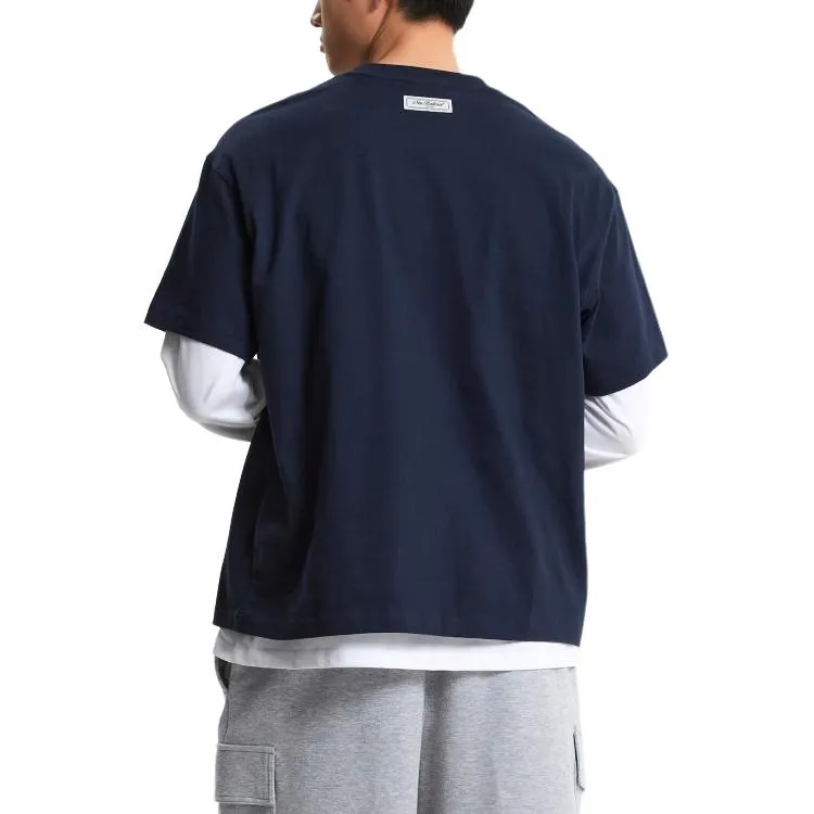 New Balance T Shirt Unisex Marine Blue-3