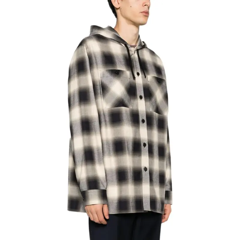 Givenchy Check Hooded Overshirt Jacket-4