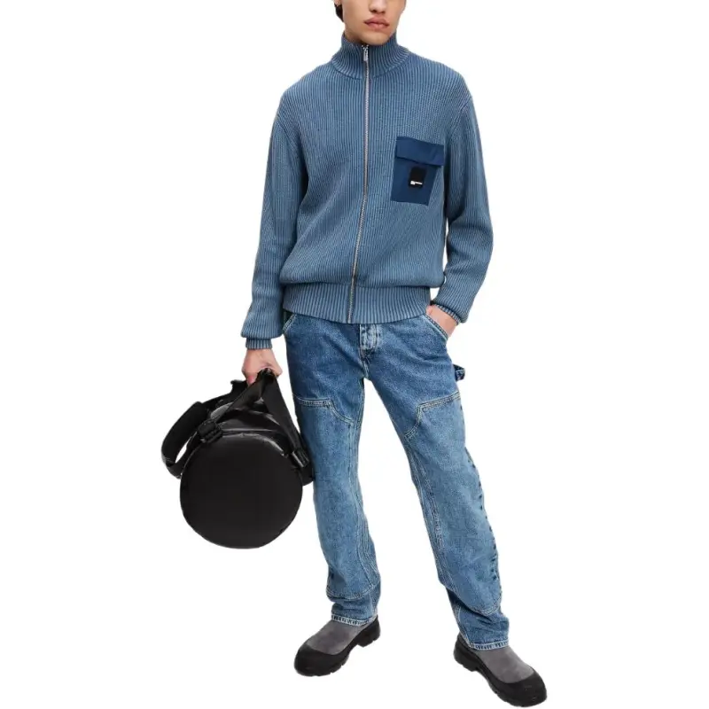 KARL LAGERFELD / Karl Lagerfeld Jeans Zip up Washed Cardigan-2