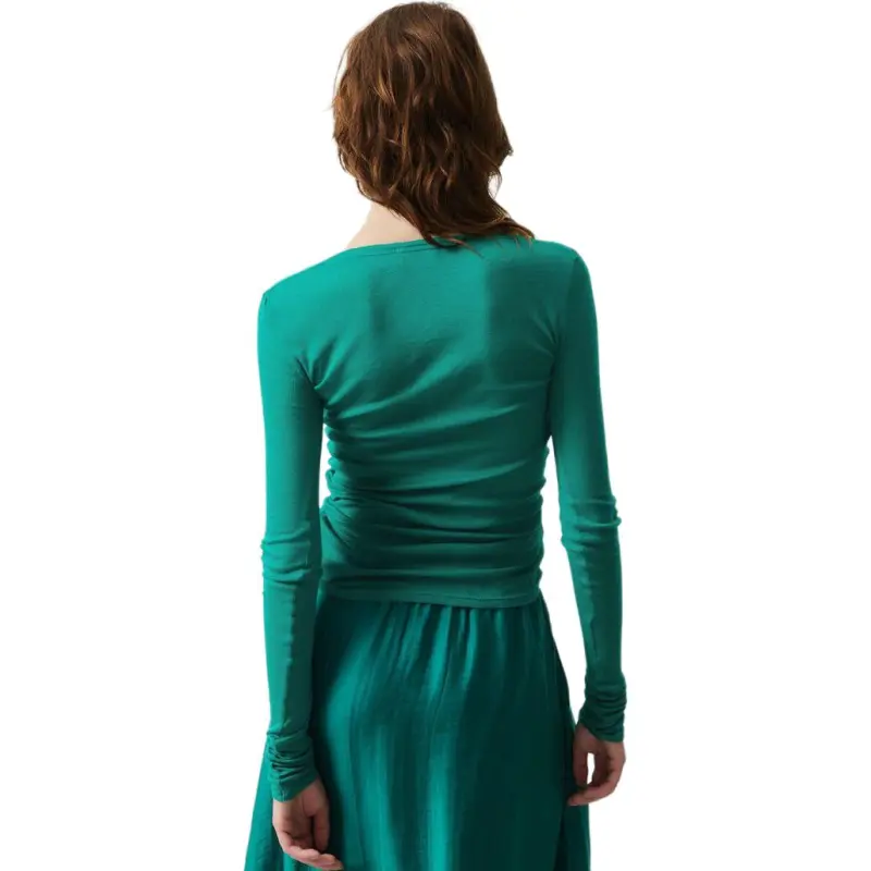 AMERICAN VINTAGE A.M T Shirt Women's Peacock Blue-4