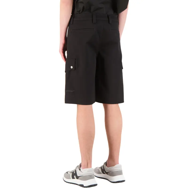 OFF WHITE Logo Embroidered Cargo Shorts-4