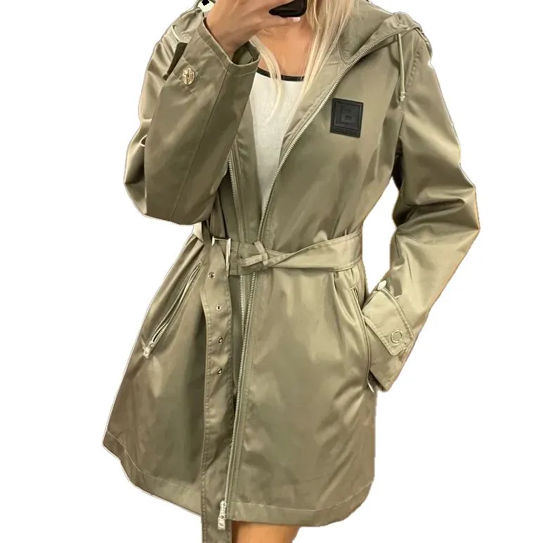 Burberry Trench Coat Women's Green-2