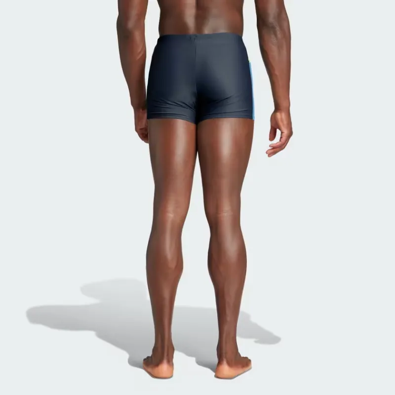 Adidas Colorblock 3-Stripes Swim Boxers Swimming Shorts Men's Legend Ink-1