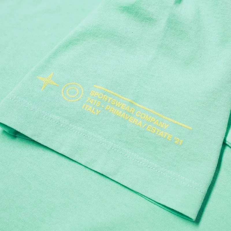 STONE ISLAND T Shirt Men's Aqua Green-5