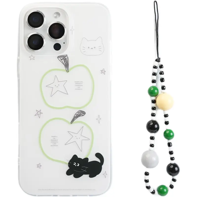 Wei Xin Acrylic Material Stars Apple Black Cat Phone Cases Compatible With IPhone 16/15 Pro Max/Apple 13/14 Pro/Max-1