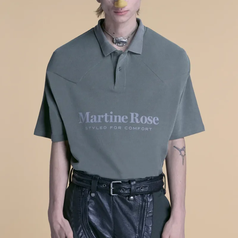 Martine Rose Logo print Polo Shirt-3