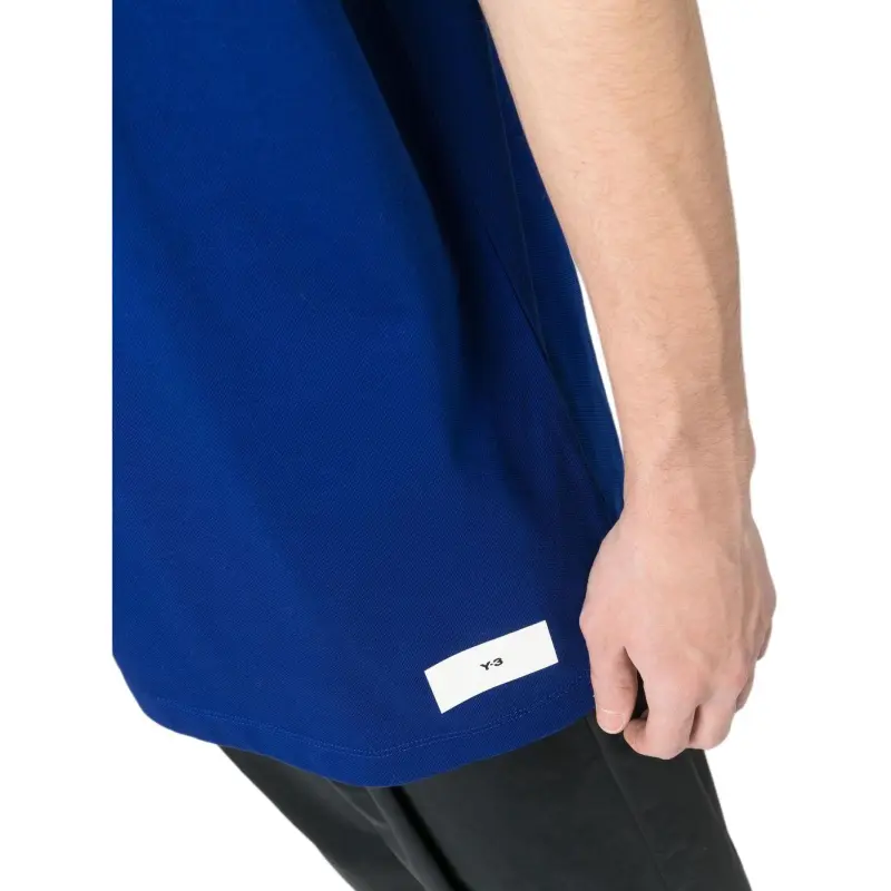 Y 3 Polo Shirts Men Royal Blue-4