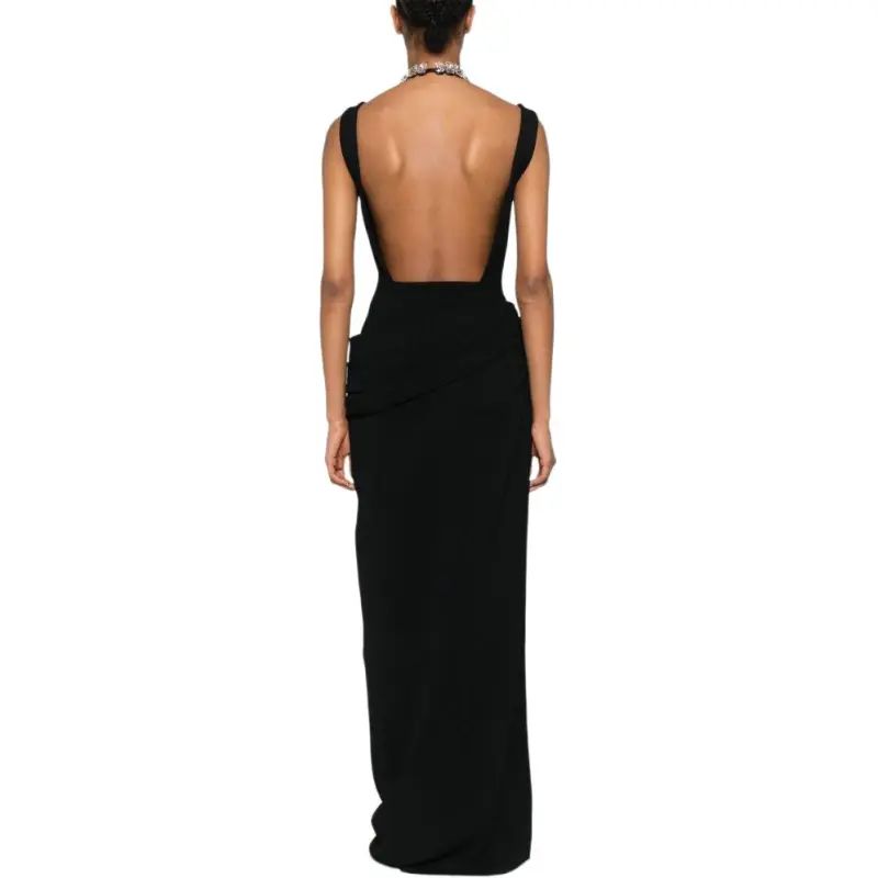 Givenchy V Neck Draped Dress-3