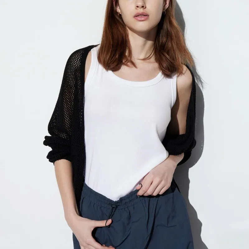 UNIQLO Tank Tops Women's White-1