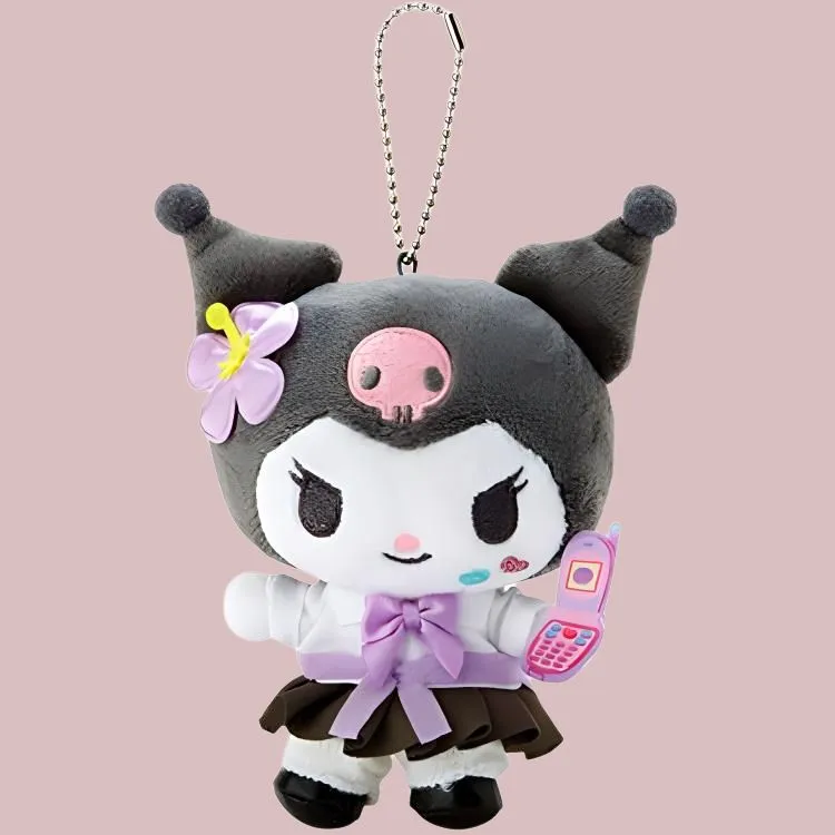 Sanrio Heisei High School Hot Girl Collection Kuromi Dolls Plush Pendant 12.5cm/13.4cm Height-2