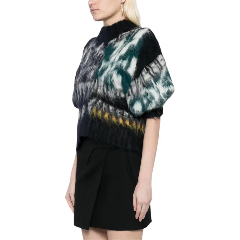 Sacai Zip-Up Asymmetric Knit Cardigan-2