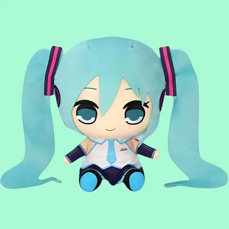 FURYU Hatsune Miku Double Ponytail Dolls Plush Pendant 25cm High-2