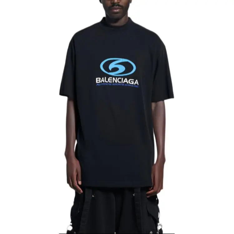 Balenciaga T Shirt Loose Fit Style Men's Black-5