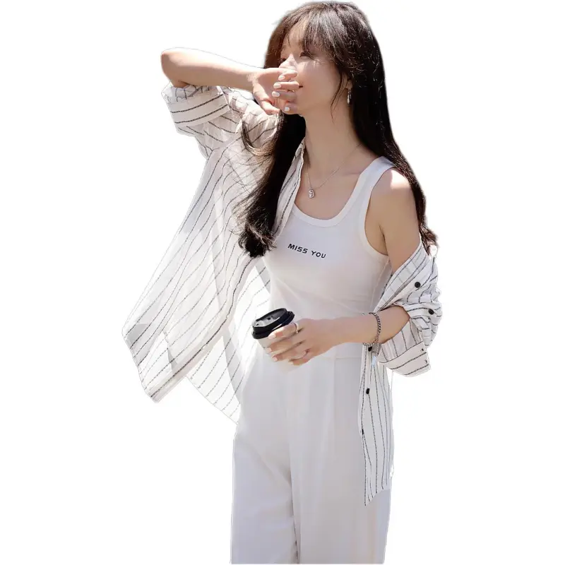 Mu Xiao Xin Shirts Women's Stripes-3