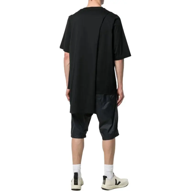 RICK OWENS X Champion Asymmetric Short sleeved T shirt-4