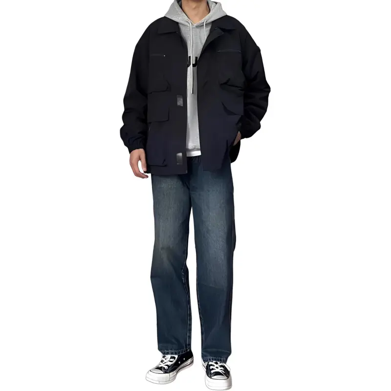 DUATOGE Jeans Men's Vintage Blue-4