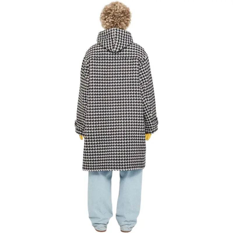 Denim Tears X Stussy Spade Jacquard Duffle Coat-3