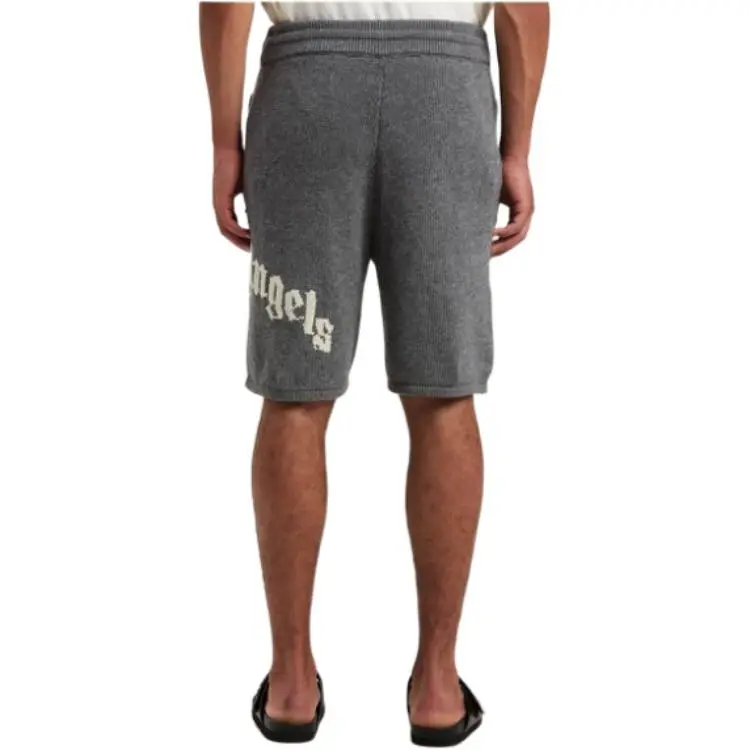 PALM ANGELS Logo Knitted Shorts-4
