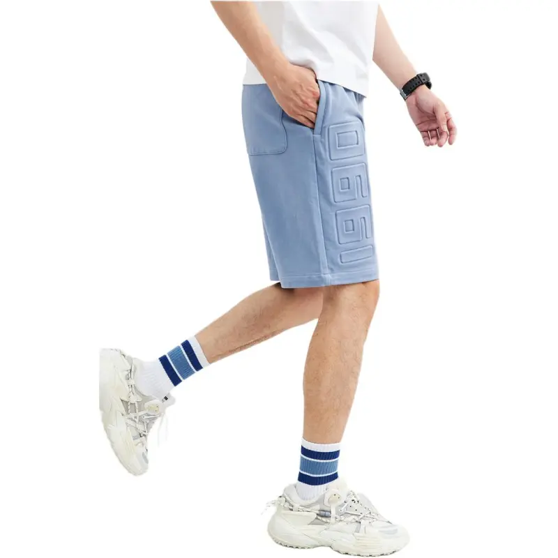SEPTWOLVES Casual Shorts Men Gray Blue-3