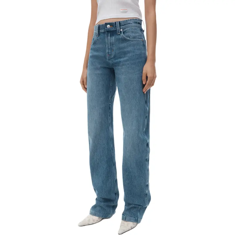 Alexander Wang Bonded Seams Low Rise Bowed Gusset Jean Vintage Medium Indigo-3