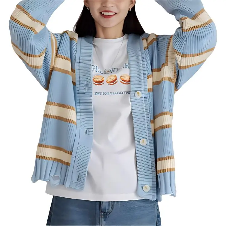 Omont Knitwear Women's Milk Blue White-1