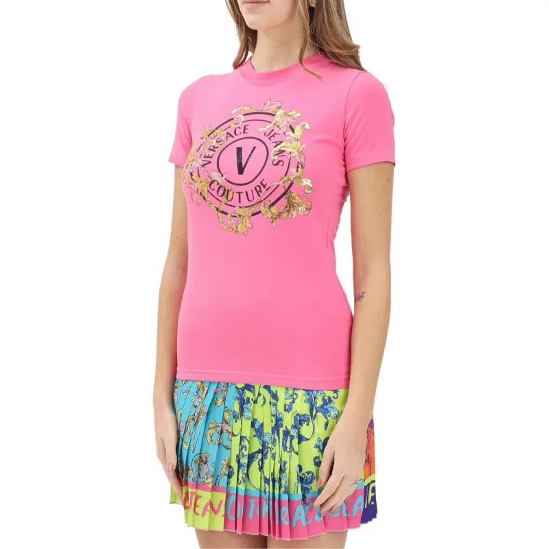 VERSACE Baroque Logo T Shirt-4