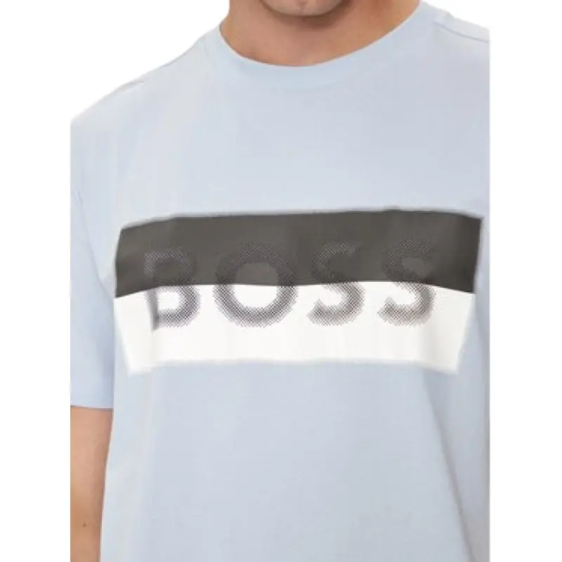 HUGO BOSS Logo print Crew neck T shirt-4