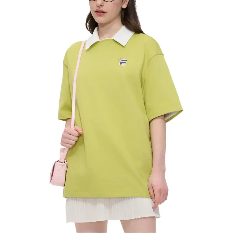 FILA FUSION FOB Series T Shirt Unisex Light Yellowish Green-3