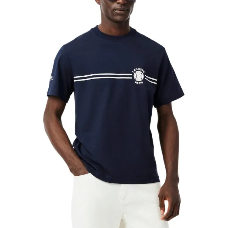 LACOSTE Printed Embroidered T shirt-4