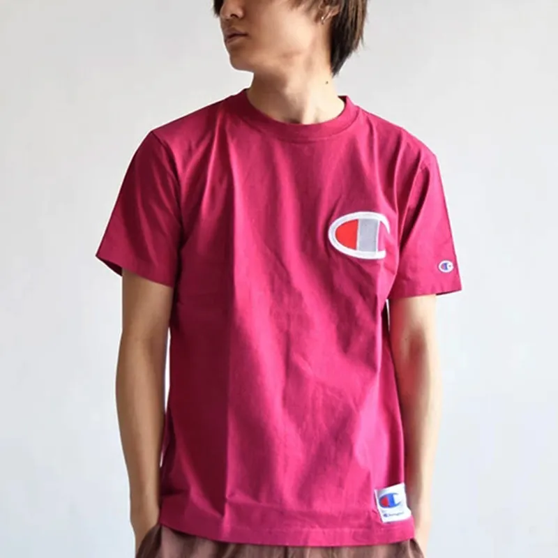 Champion T-Shirt Japan Version Unisex Rose Red-2