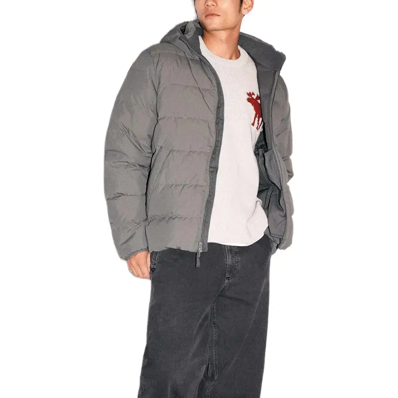 Abercrombie＆Fitch Down Jacket Men's Gray-4