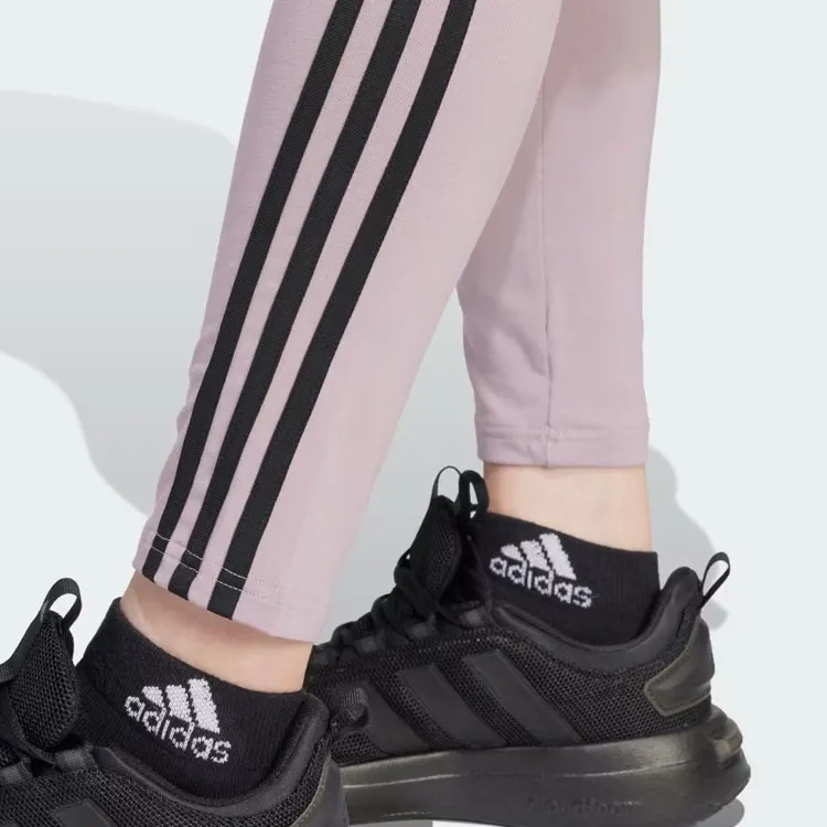 Adidas Future Icons 3-Stripes Leggings Knitted Sports Pants Women's Purple-5