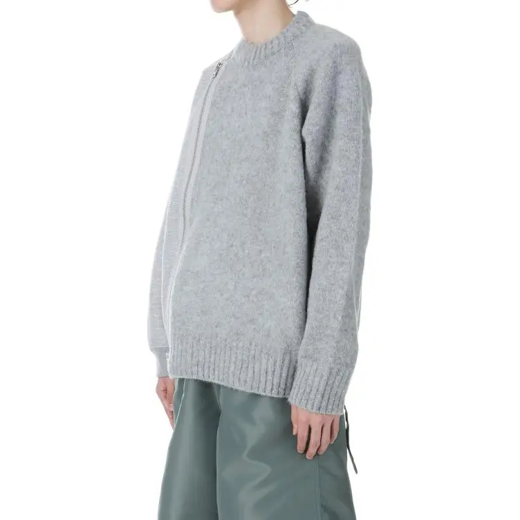 Sacai Zip Detailed Crewneck Jumper-3