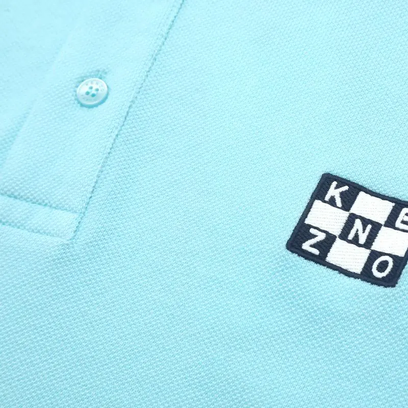 KENZO Polo Shirts Men Light Blue-4