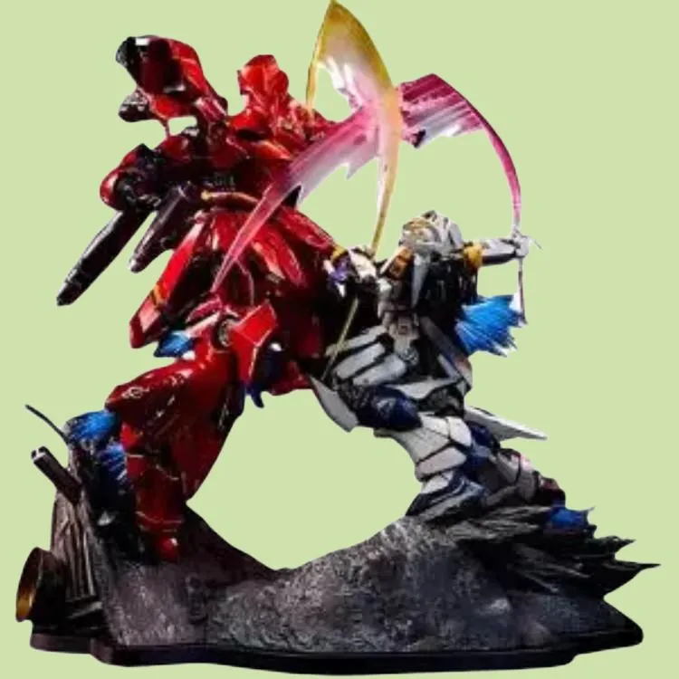BANDAI Char's Counterattack  BNFDX Nu Gundam VS Sazabi Statues-2