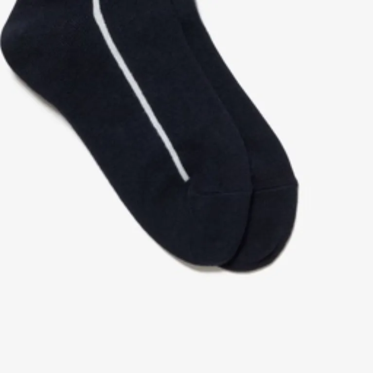 LACOSTE Mid Calf Socks Men's 1 Pack Marine Blue-2