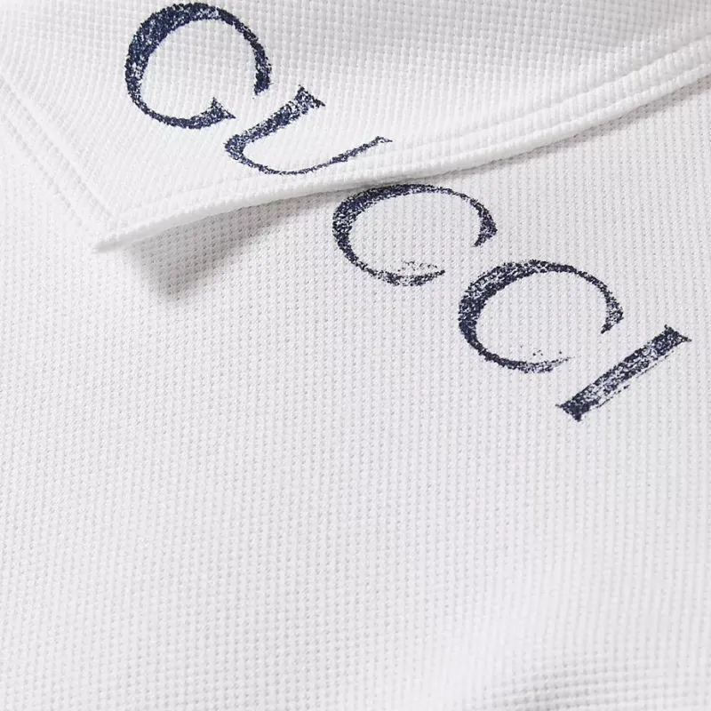 GUCCI Printed Short Sleeve Polo Shirt-4