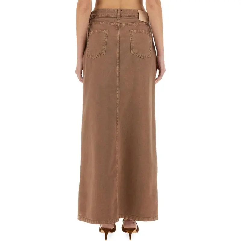 Alysi Logo patch Maxi Skirt-1