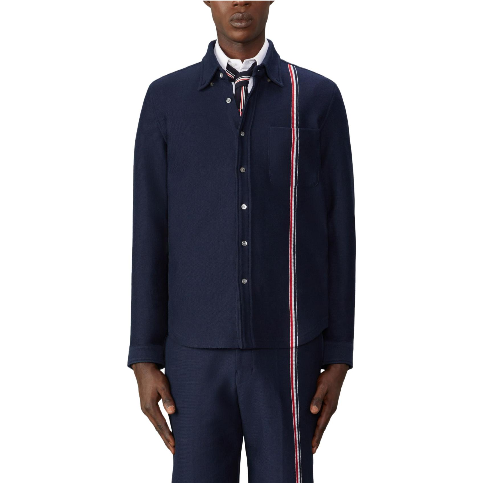 THOM BROWNE Buttoned Jacket 3 - POIZON THOM BROWNE Buttoned Jacket 3 - POIZON