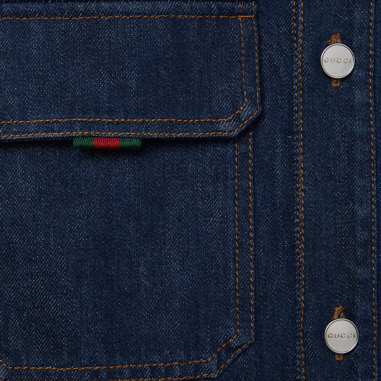 GUCCI Lido FW25 Shirt Men's Dark Blue-5