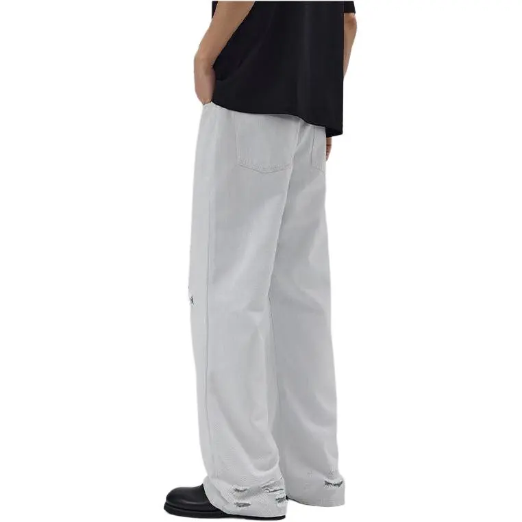 BEAR UNION Jeans Unisex Blue Yarn White Denim Color-4