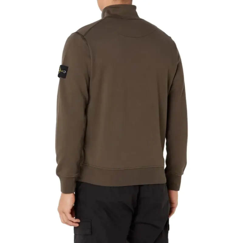 STONE ISLAND Logo Patch Half Zip Sweatshirt-4
