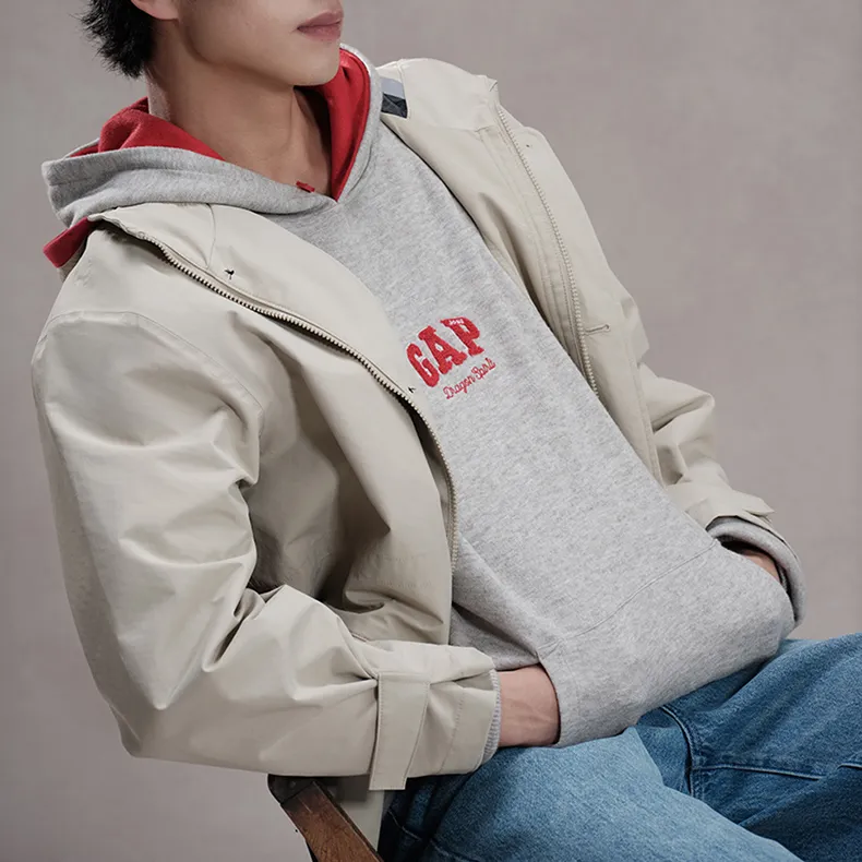 8on8 X GAP 8ON8 Co branded Model Jackets Men Light Khaki-2
