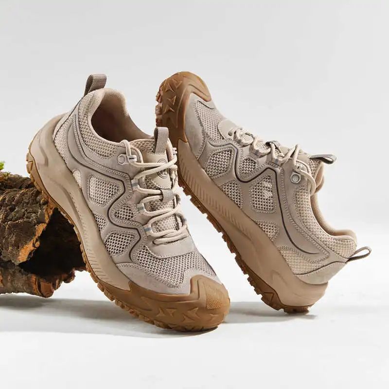 CAMEL Anti Slip And Wear Resistant Grip Low Top Trekking Shoes Men's-5