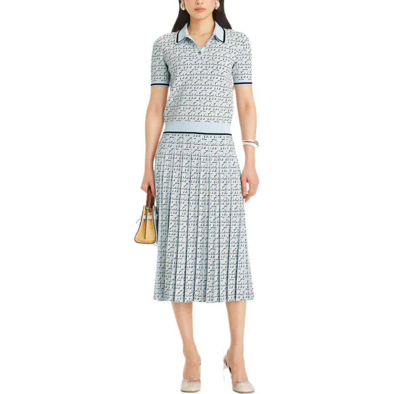 TORY BURCH Monogram Jacquard Polo Top-4