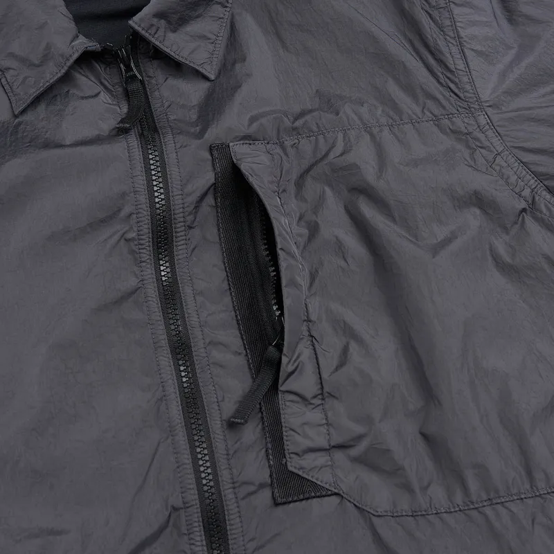 STONE ISLAND Compass Patch Collared Zip Up Jacket-3