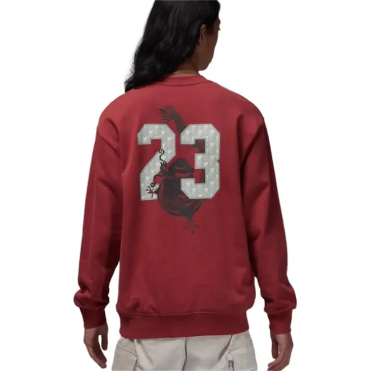 Jordan Year Of The Dragon CNY Series Sweatshirt Unisex Fir Wood Red-4