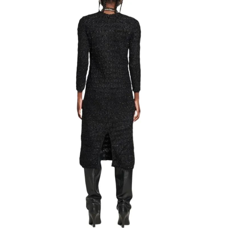 Balenciaga Tweed Button back Dress-2