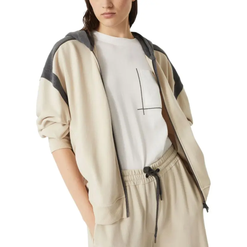 Brunello Cucinelli Smooth French Terry Hooded Sweatshirt-4